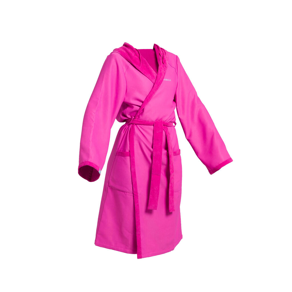 Women's Compact Bathrobe and Towel Set - Pink